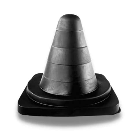 All Black Traffic Cone Anal Plug Cm With Large Base