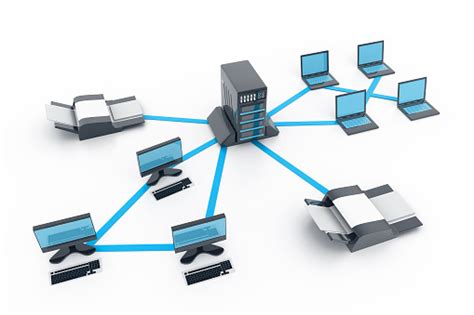 Computer Network Internet Concept Network Diagram 3d Illustration Stock