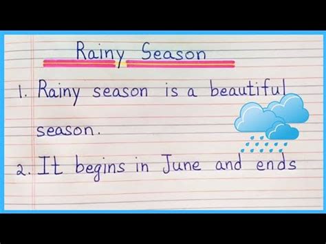 5 Lines On Rainy Season 5 Lines On Rainy Season In English Rainy