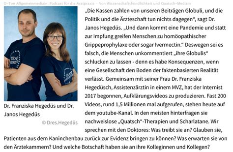 Franziska Und Janos Heged S Im Podcast Der Medical Tribune Ber