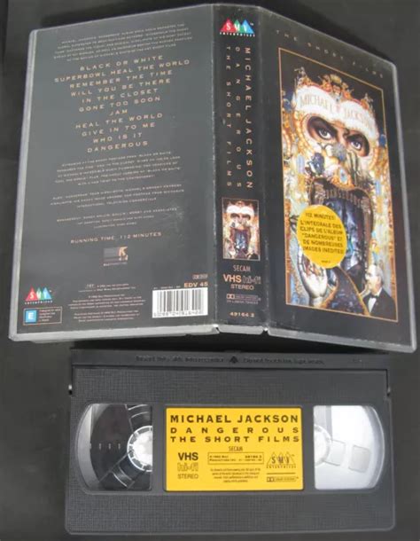 Michael Jackson Vhs Dangerous The Short Films Secam Video Tape Clips