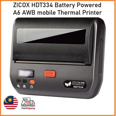 New Zicox Hdt334 Battery Operated A6 Courier Awb Label Sticker Mobile Bluetooth Thermal Printer