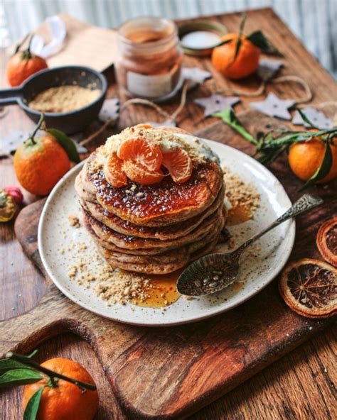 Fabulously Fluffy Spicy Festive Gingerbread Pancakes