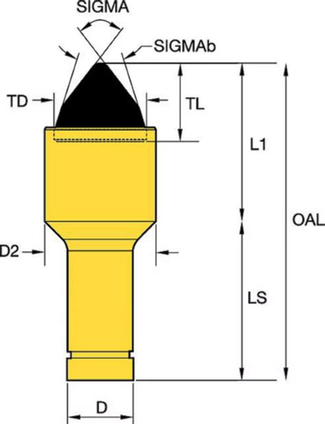 Rotating Tungsten Carbide Pick • 11mm 44 In Shank