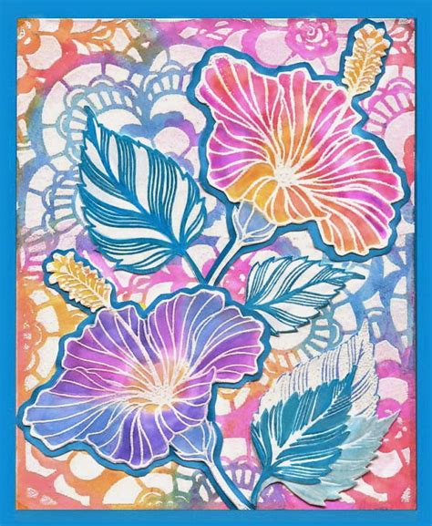 Anjas Artefaktotum Colourful Springtime With Embossed Stencil And New