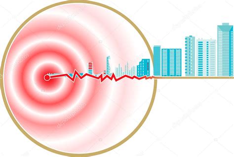 Terremoto Epicenter Vector De Stock 6069686 De ©bicubic