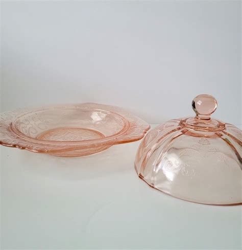 Kingwood Indiana Glass Pink Recollection Butter Dish 35 00