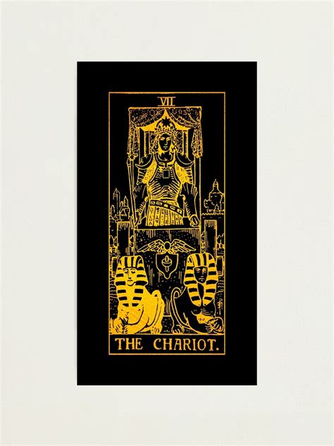 The Chariot Tarot Card Gold And Black Major Arcana Of The Rws Deck