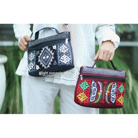 Jual Tas Selempang Wanita Khas Aceh Double Resleting Tas Tangan Wanita