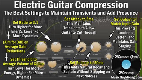 Electric Guitar Compression Guide How To Compress Electric Guitar