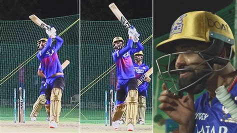 Watch Mohammed Siraj Smacks Monstrous Sixes During Rcb S Nets Session