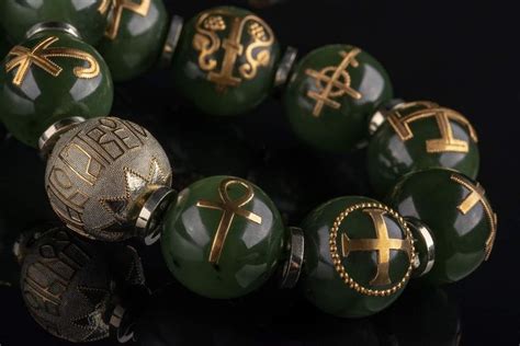 Нефритовые чётки | Электрум, Гравировка, Четки