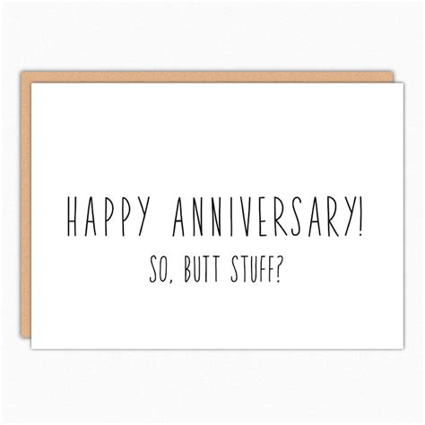 Anniversary Anal Sex Card Suggestive Card Kinky Anniversary Etsy