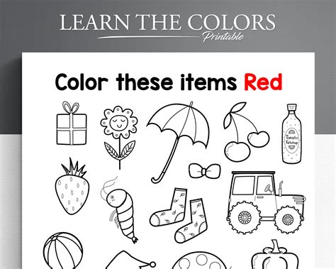 learning colors coloring pages 5