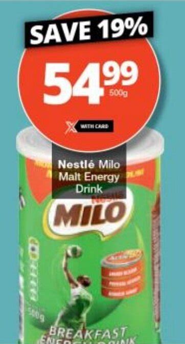 Nestlé Milo Malt Energy Drink offer at Checkers