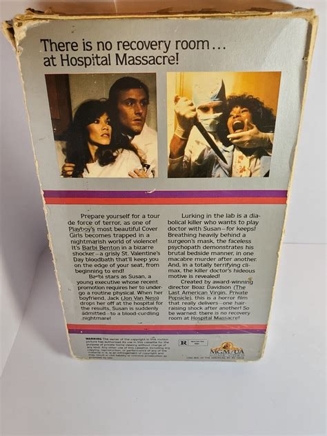 Hospital Massacre Vhs Horror Barbi Benton Jon Van Ness Chip Lucia Mgm Cannon Values Mavin