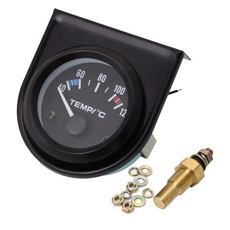 Black Car Auto Digital Led Water Temp Temperature Gauge Kit