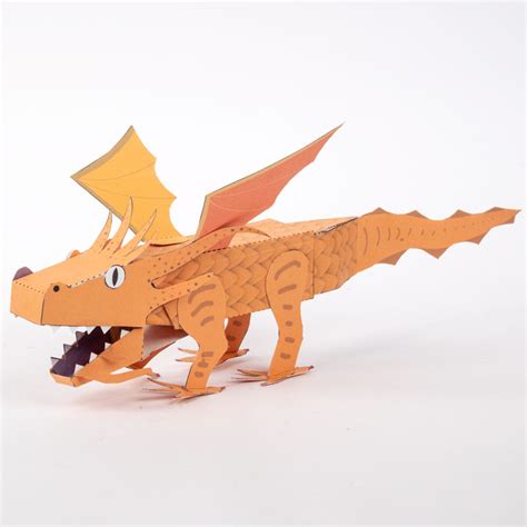 Origami Dragon Paper Toy Template Printable Papercraft Diy 56 Off