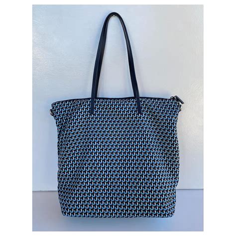 Prada Shoppers Light blue Dark blue Cloth ref.1072546 - Joli Closet