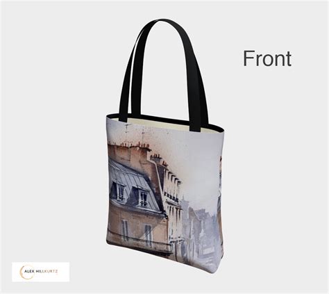 Paris Rooftops Tote Bag Watercolor By Alex Hillkurtz Alex Hillkurtz Art