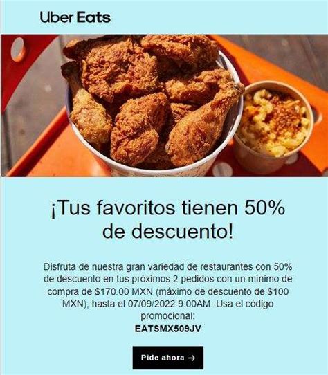 Uber Eats 50 De Descuento En 2 Pedidos