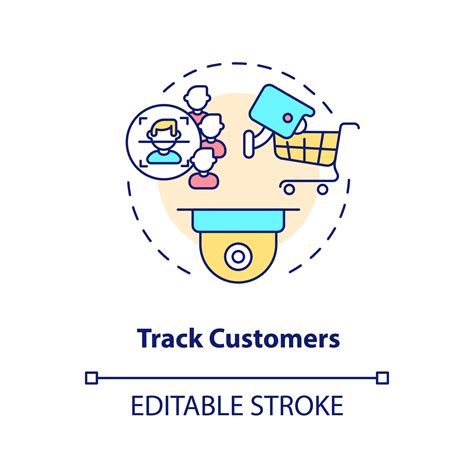 Track customers concept icon 3235198 Vector Art at Vecteezy