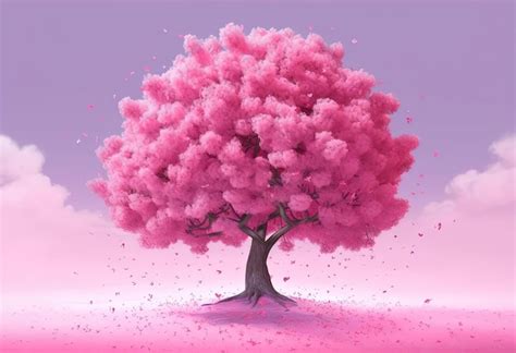 Premium AI Image | a pink sakura tree