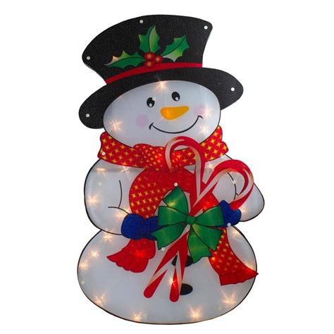 Northlight 30 5 In Lighted 2 Dimensional Snowman Christmas Outdoor