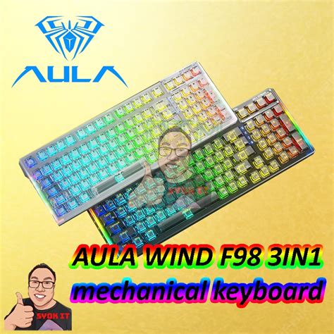 Aula F Mechanical Keyboard G Bt Type C Mode Keys Hot Swappable