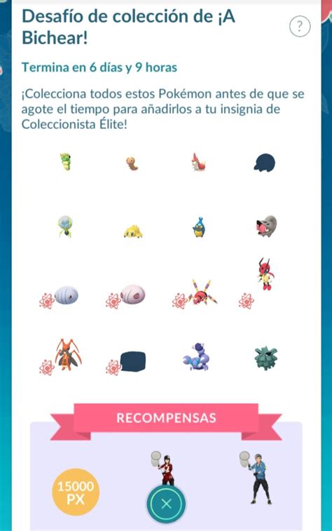 Pokéxperto 💎 On Twitter El Desafío De Colección De Pokémon Go Por El Evento A Bichear Está