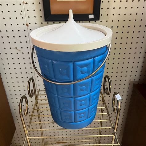 Lustro Ware Ice Bucket Blue Circa61 Modern