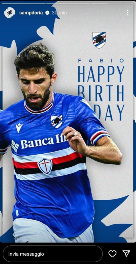 Sampdoria Gli Auguri Social A Borini Buon Compleanno Fabio Samp