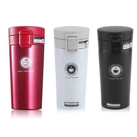 Ml Double Wall Stainless Steel Coffee Thermos Cups Mugs Leak Proof