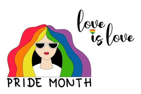 Lgbt Pride Month Liebe Ist Liebe Lesbisches Mädchen In Brille Mit