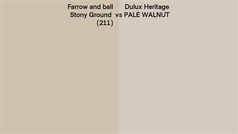 Farrow And Ball Stony Ground 211 Vs Dulux Heritage Pale Walnut Side By Side Comparison