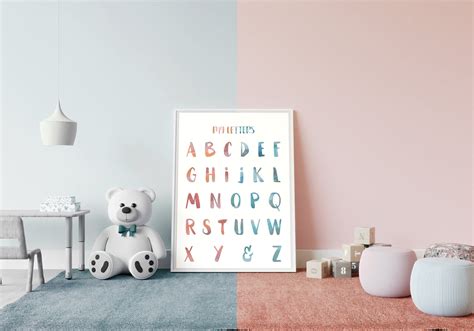 Colorful Posters Abc Printable Montessori Wall Art - Etsy