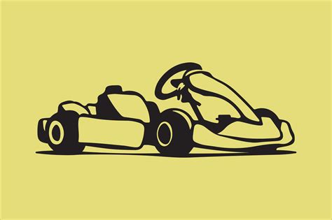 go kart silhouette 47229632 Vector Art at Vecteezy