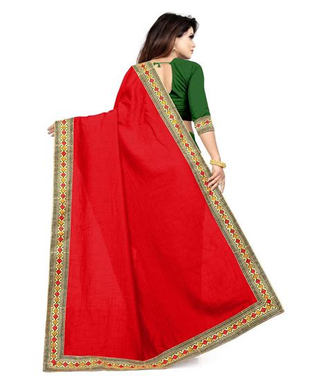 Anjaneya Sarees Red Green Sana Silk Saree Buy Anjaneya Sarees Red