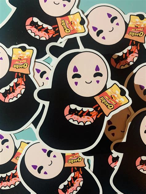No Face Flamin Hot Cheeto Sticker Etsy