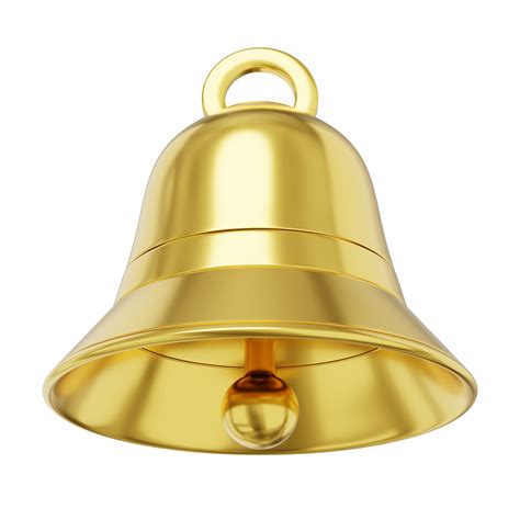 campana de metal dorado simbolo de notificacion representacion