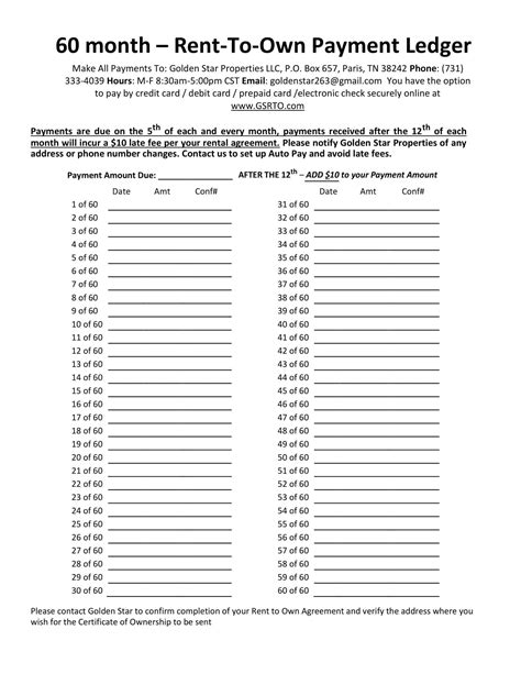 Free Printable Rental Ledger Template Excel Word Pdf Google Sheets