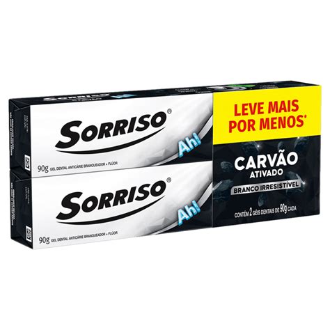 Creme Dental Sorriso Carvao 2x90g