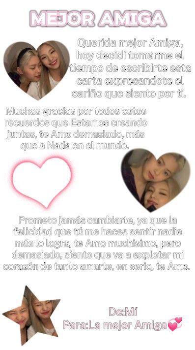 Cuenta Dedicada A M Mejor Amiga Cartas Amigas Cartas Mejor