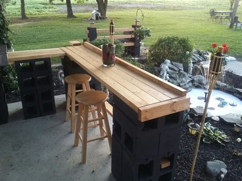 Cinder Block Patio Bar Janice Lininger Outdoor Patio Bar Diy Patio