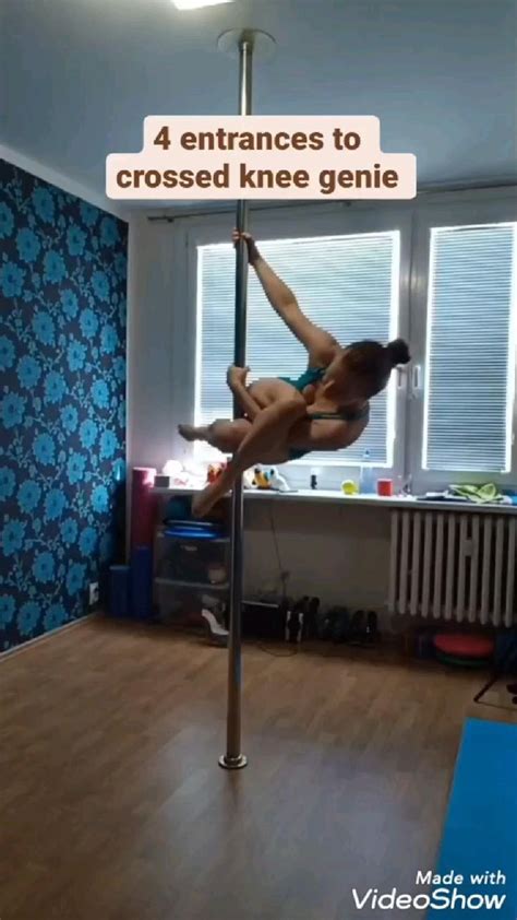 Crossed knee genie 4 pole dance přechody Pole dancing for beginners