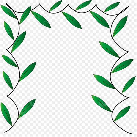 Green Leaf Wreath Clipart Vector, Green Leaf Border, Leaf, Border ...