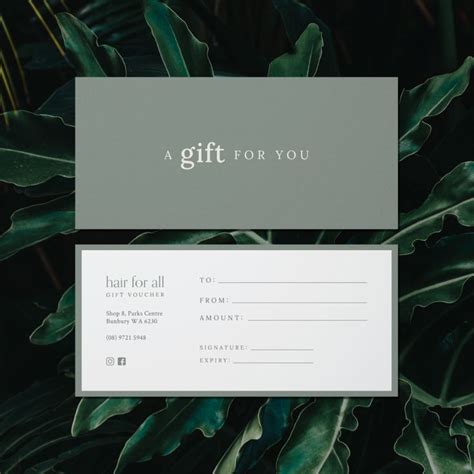 Refined Minimalist Gift Voucher Design