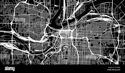 Vector Urbano Mapa De La Ciudad De Kansas City Missouri Estados