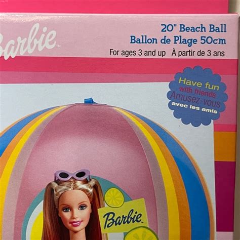 Mattel Toys Vintage 202 Barbie Inflatable Beach Ball 20 New Pink Blue Mattel Inc Lot Of 3