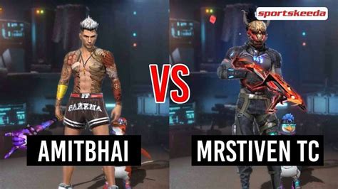 Amitbhai Desi Gamers Vs Mrstiven Tc Who Has Better Free Fire Stats